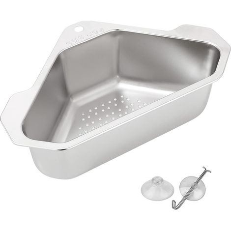Panier filtre triangulaire pour évier, grille de protection multifonction avec ventouses, anti-obstruction pour cuisine et salle de bain (1/5)