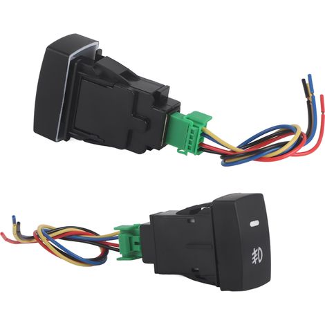 Interrupteur de Phare Antibrouillard 5 Broches en Plastique de Voiture Bouton Poussoir Commutateur de Commande d'Antibrouillard pour Civic Accord CRV (1/5)