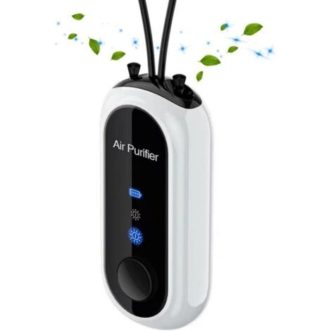 Purificateur d'air ,Machine de purification d'air à ions négatifs, rechargeable par USB, pour la maison, le bureau, la voiture, noir, 700 mAh (1/5)