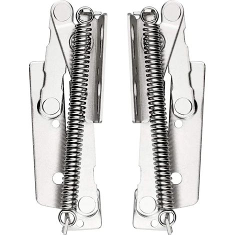 1 paire de charnières à ressort à 80 degrés pour portes d'armoires, charnières de levage pour armoires de cuisine, charnières de levage avec ressorts en acier - capacité de charge maximale 10 kg. (1/5)