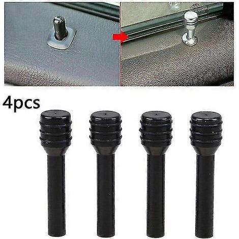 Lot de 4 poignées de porte de voiture avec verrou de sécurité, rouge/noir/argent, en aluminium, pour l'intérieur de la porte (voiture/camion). Goupilles de verrouillage incluses. Protection de serrure (1/5)