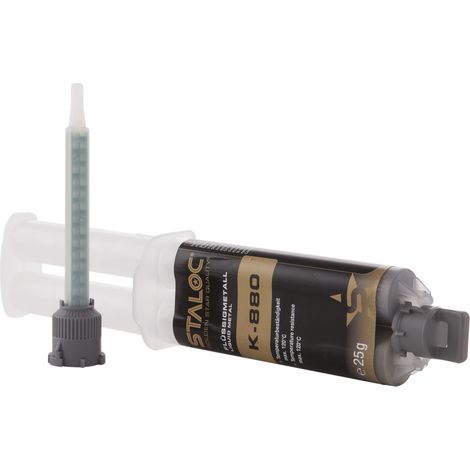 Staloc K-880 Metallkleber Flüssigmetall (hitzebeständig) mit Mischer 25 ml grau (1/5)