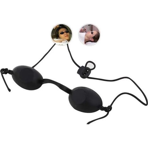 1 paire - lunettes de soleil noires - lunettes de sécurité - masque de protection oculaire - convient aux instituts de beauté - traitements UV/IR/lumière bleue