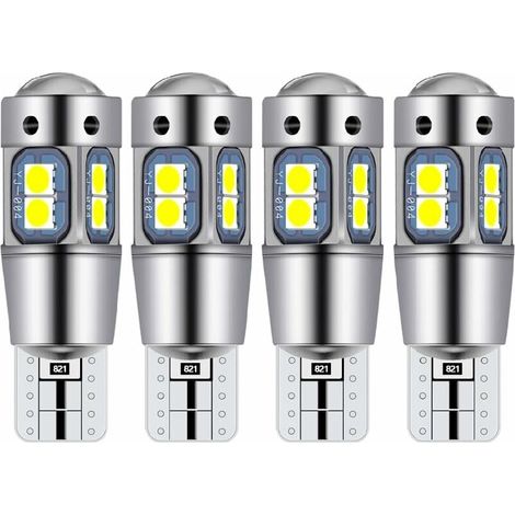T10 W5W Lampadina a LED Cupola per auto Luce notturna a LED per auto a LED per interni Adatto per luci targa, luci laterali, luci di posizione e luci a cupola (4 pezzi) (1/5)