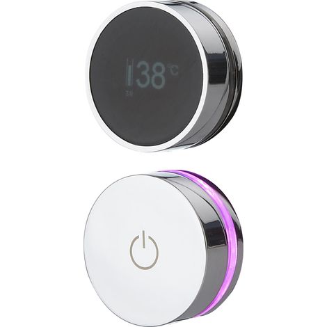 Milano Vis Chrome Digital Thermostatic Mixer Concealed Shower Valve - 3 Outlet (No Backplate)