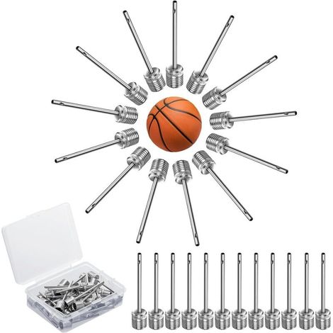 30 Pièces Gonfleur Ballon, Aiguille Gonflage Ballon, Pompe Ballon Foot avec Boîte de Rangement Pratique, Aiguilles de Gonflage pour Pompe à Ballon pour Ballon de Basket-Ball Volley-Ball Footba (1/4)