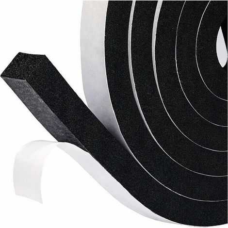 Joint adhésif en mousse caoutchouc 15mm x 8mm x 2m – Isolation acoustique et thermique – Résistant à l'humidité et aux températures extrêmes (1/5)