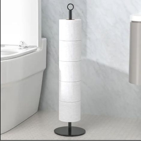 Ecleanfy - Support de Rouleau de Papier Toilette - avec Fonction de Réserve - Support de Papier Toilette (Acier Inoxydable 71cm ) (1/5)