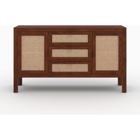 Buffet en bois de manguier et cannage - TIKI (1/5)