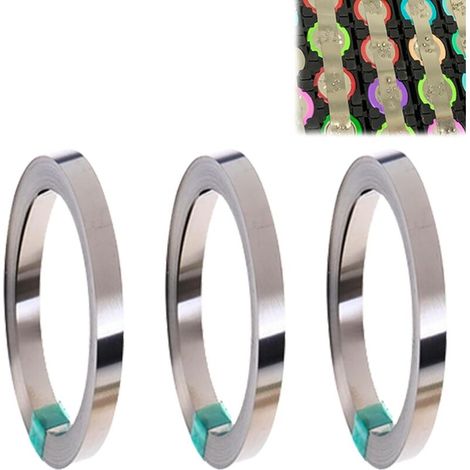 Rollen Nickelband: Reines Nickelband, 0,18 mm x 10 m, Punktschweißband, korrosionsbeständiges Nickelband für 18650-Akkus