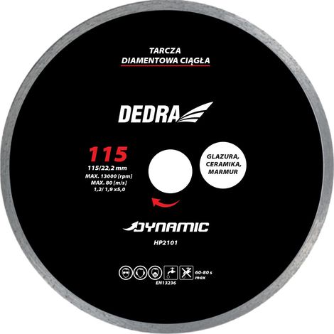 Disco diamantato Dedra hp2105e taglio bagnato asciutto 200 mm