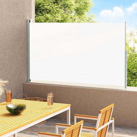 Auvent latéral rétractable de patio Paravent extérieur Brise Vue Rétractable pour Jardin, Balcon, terrasse 220x300 cm Crème NDTN1740554 (1/5)