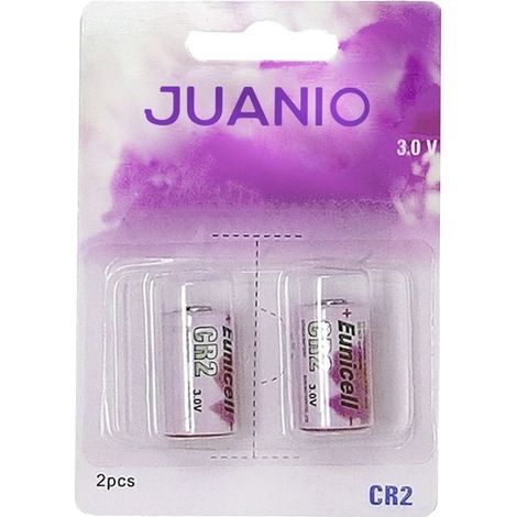 Lot de 2 Piles lithium type CR2 compatibles CR-2 CR15270 3V 800mAh - Juanio - (1/2)