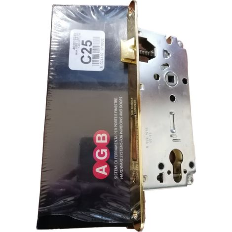 AGB -  SERRATURA FORO YALE D85 IN OTTONEENTRATA 45 (C25)