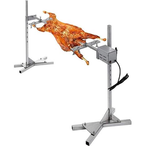 Kit de RĂ´tisserie, BBQ Tournebroche avec Moteur 15W Automatique Rotatif pour Grill Barbecue RĂ´tisserie Max.70kg (1/5)