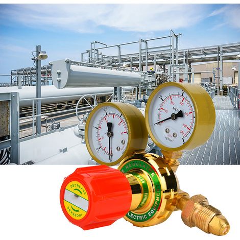 WX YQE /60 Acetylen-Manometer/Gasdruckregler für Acetylen-Gasbrenner für Schweiß- und Schneidgeräte G5/8 CGA580 (1/5)