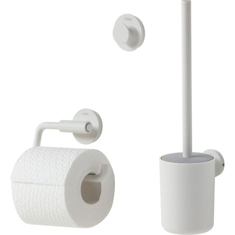 Tiger Urban Ensemble accessoires wc - brosse avec suport - porte-rouleau - crochet serviette - Blanc (1/5)