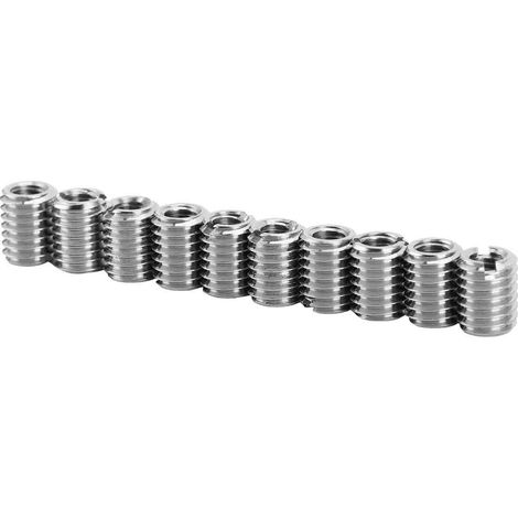 10 inserts filetés réducteurs, acier inoxydable 303, M5x0,8 femelle / M8x1,25 mâle, longueur 10 mm, pour réparation de filetage (1/5)
