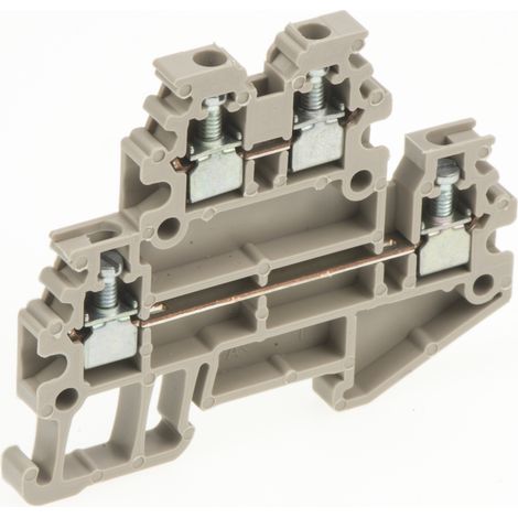 Bloc de jonction rail DIN Weidmuller WDK, 1.5mm², A visser, Beige foncé ( Prix pour Paquet de 5 )
