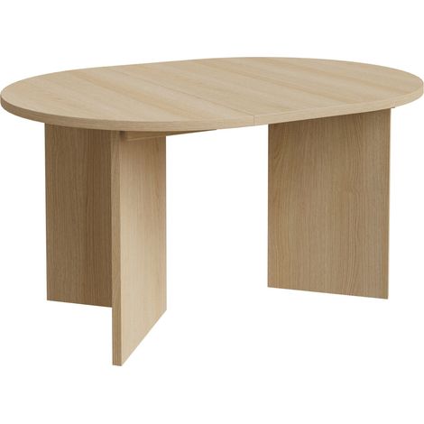 Selsey Ovo – Ausziehbarer Esstisch, rund, 110–190 x 110 cm, Holzoptik Eiche Lindberg