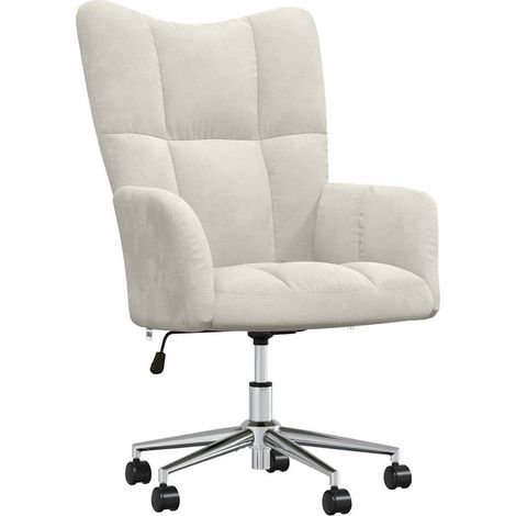 Maison Exclusive - Sedia Relax Bianco Crema Velluto (1/5)