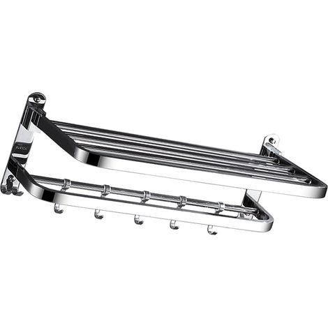 Stainless Steel Wall-Mounted Towel Rack, Double Bar, for (1/5)