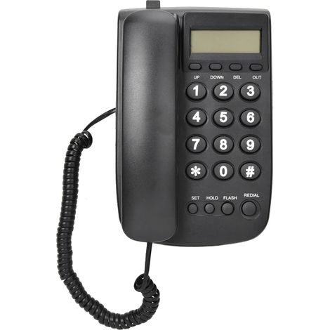 Poste téléphonique professionnel pour hôtel, sans identification de l'appelant, pour la famille à l'hôtel (noir) (1/5)