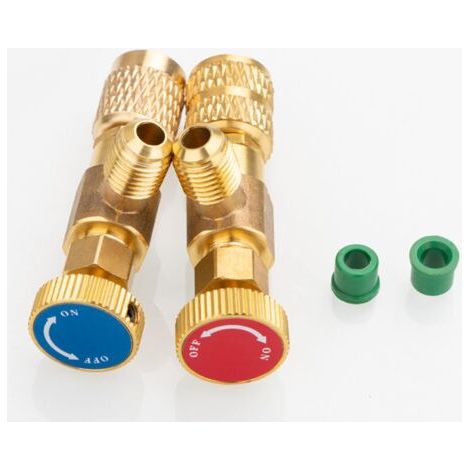 2 Pièces Vanne Régulation Réfrigérant, Soupape de Sécurité R410A R22, Soupape de Sécurité Réfrigérant, pour Adaptateurs Raccords R22/ R410, Vanne de Débit de Climatisation
