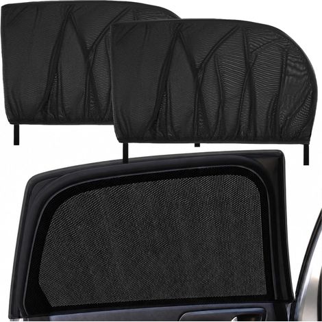 Pare Soleil Voiture 2 Pièces,Cache Vitre Arrière Extensible et Élastique,Fenêtre Ouverte sans Moustiques,Ventilation et Réduction de Chaleur,Protection Soleil Enfants et Animaux (1/5)