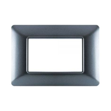Mapam placca grigio scuro 3 posti compatibile Bticino Matix - JOY-P5003-GS