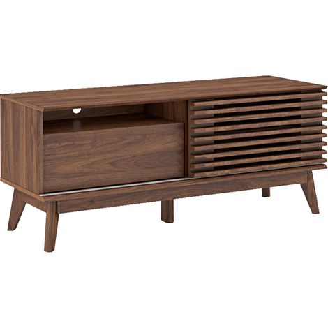 1.2m TV Cabinet - MDF - L40 x W118 x H50 cm - Dark Columbian Walnut