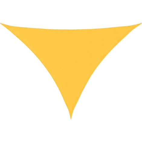 Vela Parasole Telo Ombra Parasole a Vela Oxford Triangolare 4x5x5 m Giallo (1/4)