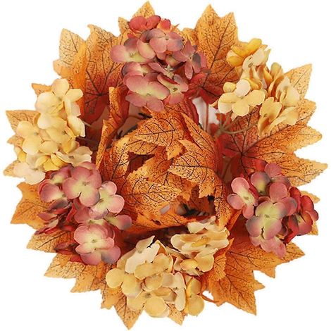 Porte-bougies de Thanksgiving, couronnes de bougies d'automne, porte-bougies piliers, anneaux décoratifs pour la décoration festive du salon (1/5)