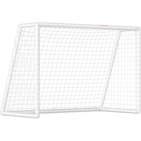 Fußballtor, robustes Netz, Kunststoff-Rahmen, Heringe, 180L x 92B x 124H cm, Weiß