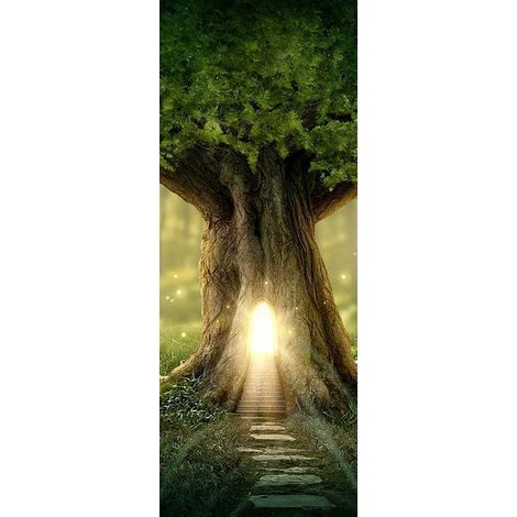 Tapete – Türfolie – PVC – Wiederablösbar – Selbstklebende Rückseite – Wandbild – Für Schlafzimmer, Wohnzimmer und Flur – 200 x 77 cm (1/5)