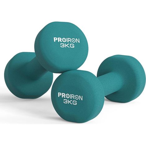 PROIRON Neopren Kurzhantelset 2er-Set 2X3KG Frauen Gymnastik Yoga Kinder (1/5)