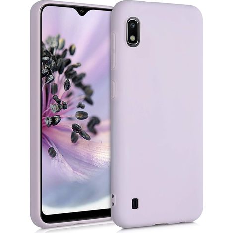CUSTODIA SAMSUNG GALAXY A10 IN SILICONE VIOLA CON RETRO RIGIDO