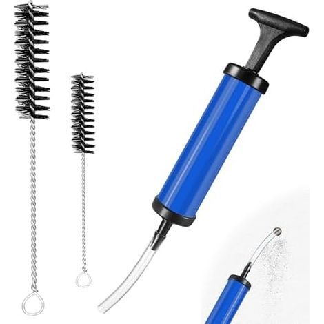 5 Pièces Pompe Manuelle Soufflette, Brosses Perforées en Acier Inoxydable pour Un Nettoyage Efficace des Trous de perçage - (1/5)