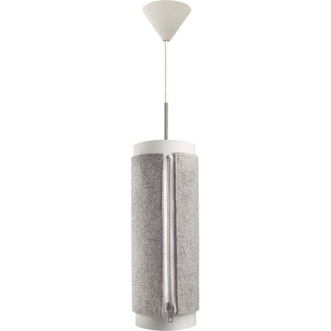Lampada a sospensione Zip Star Large in feltro grigio (1/4)