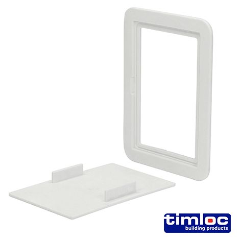 Timloc Access Panel Plastic Clip Fit White - 115 x 165mm