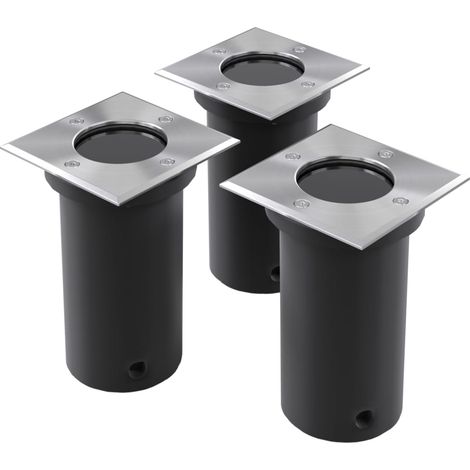 Outdoor Bodenleuchten 3 Stk. Quadratisch
