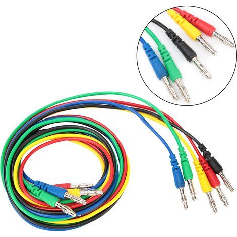 p1043 4mm Banana Plug Test Line Injection Molded Male to Male Multimeter Wire Cable (1/5)