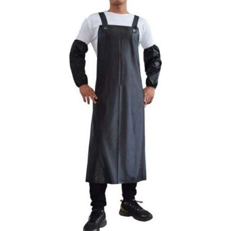 [JAMAIS UTILISÉ] Tablier imperméable pour hommes, à bretelles réglables, tablier de protection pour atelier industriel，Procurez-vous une paire de manches imperméables (1/4)
