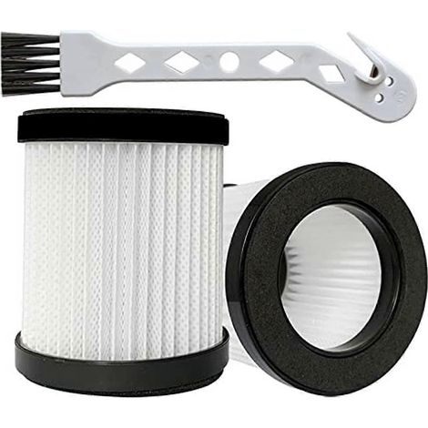 Lot de 2 filtres HEPA de rechange MenQind pour aspirateur sans fil MOOSOO XL-618A. Lavables et réutilisables (avec brosse), blancs. (1/5)