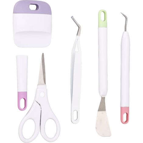 Kit de 5 outils de désherbage pour vinyle : pince à désherber, grattoir, spatule, ciseaux. (1/5)