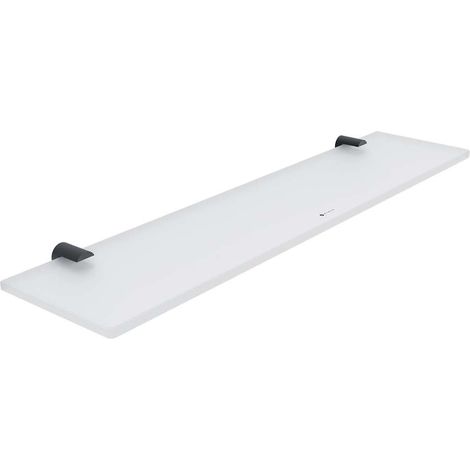 Nimco Bormo - Mensola, lunghezza 50 cm, vetro/nero opaco BRC 11091B-50-90 (1/2)