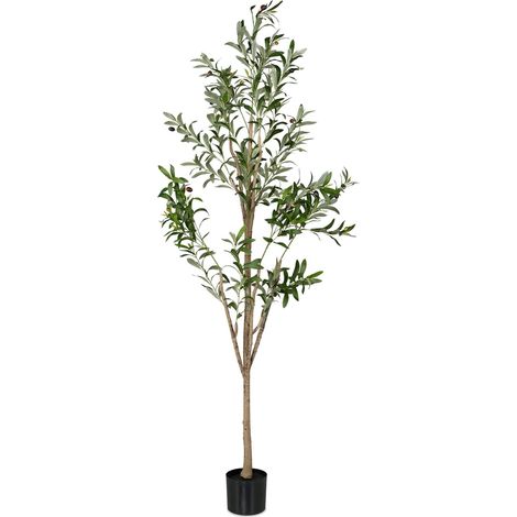 Olivo artificial en maceta: decoración realista
