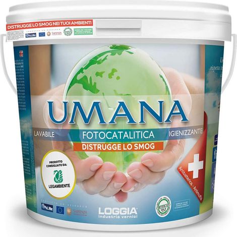 Loggia umana classic 2,5lt pittura bianca lavabile igienizzante ed antibatterica (1/3)