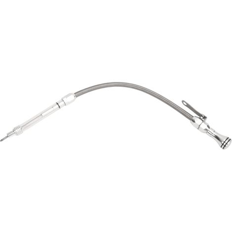 Asta di livello olio motore flessibile, strumento di controllo del livello del fluido in acciaio inossidabile per motori LSX LS1 LS2 LS6 4.8l 5.7l 6.0l 6.2l, colore argento.