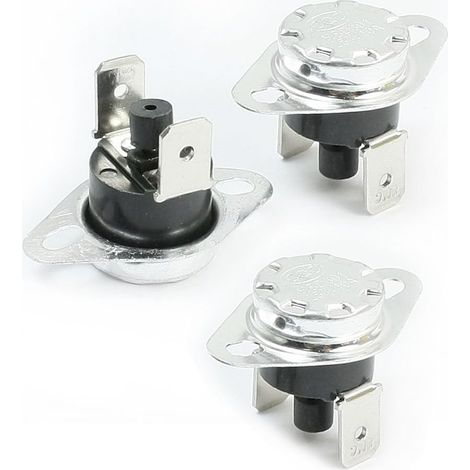 3 pièces NC interrupteur de température thermostat de réinitialisation manuelle 80 degrés Celsius